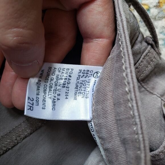 AG Adriano Goldschmied the Stevie Ankle Tan Jeans Size 27 - Picture 5 of 13